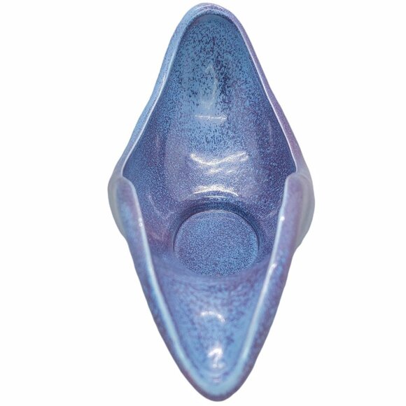 MCM Red Wing Pottery Console Planter Vase Purple Pink Speckle Vintage 1950s - Picture 3 of 13